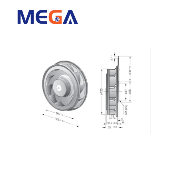 DC 13835 centrifugal blower