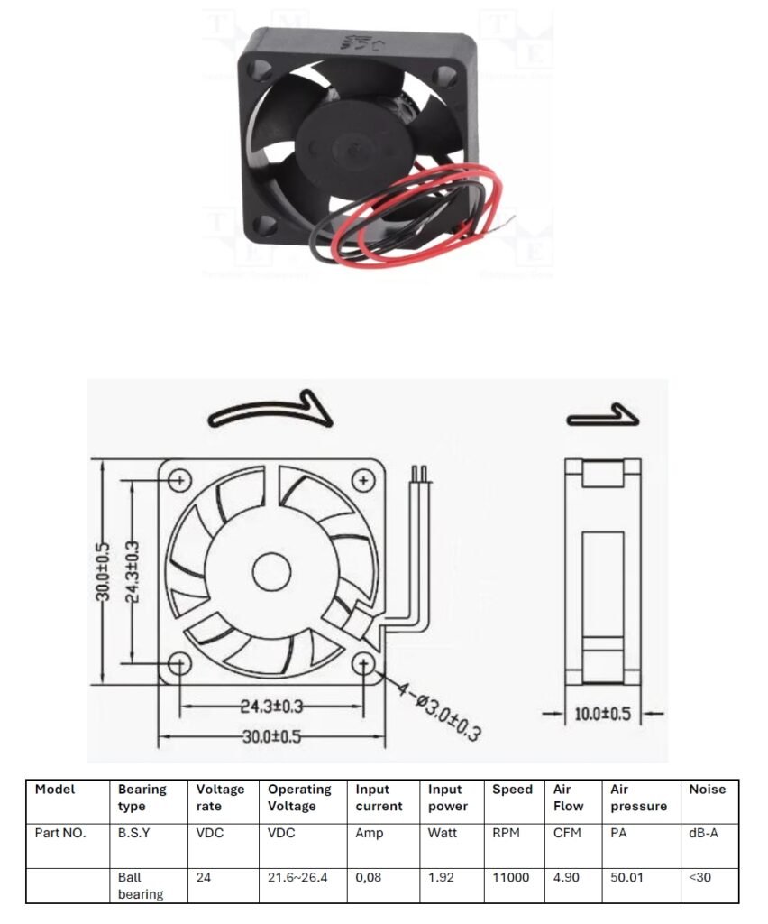 Mega 3010 cooling fan for 3D printer – MEGA Tech- High Performance Fan and Cooling Solutions Expert Mega 3010 cooling fan for 3D printer