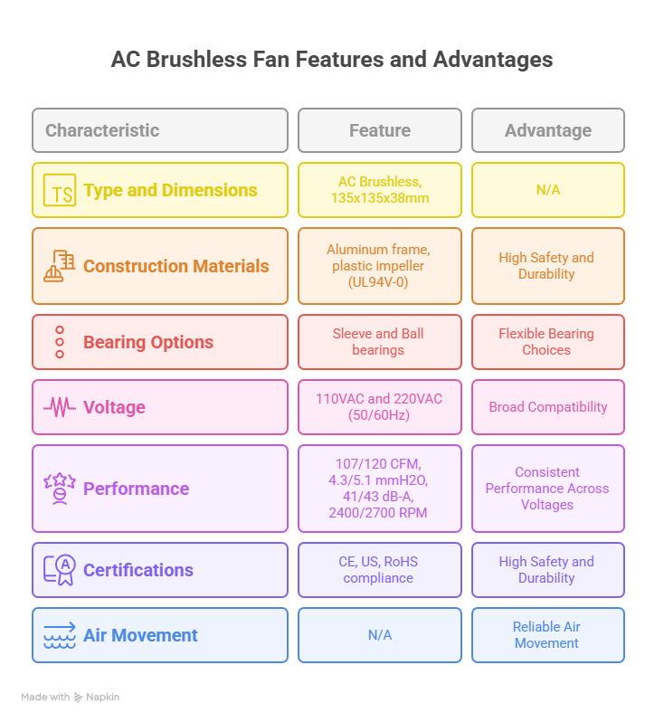 产品特点 – MEGA Tech- High Performance Fan and Cooling Solutions Expert AC 13538 brushless fan
