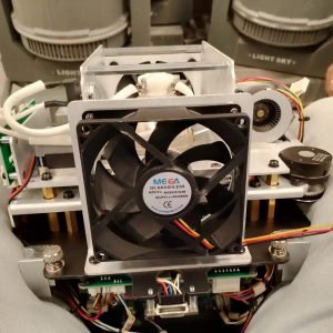 MEGA fan installed in an LED light system for cooling